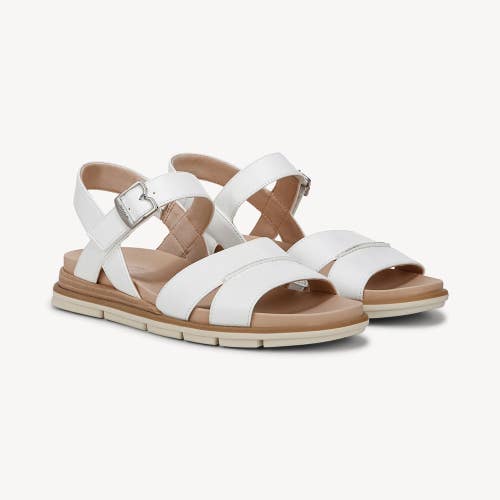 Dr. Scholl's Timeless Fun Sandals Women's 10 White Faux Leather Strappy HAWK3166