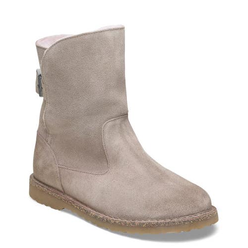 Birkenstock Uppsala 1023742 Boots Women's 7 Gray Taupe Suede Shearling HAWK3158