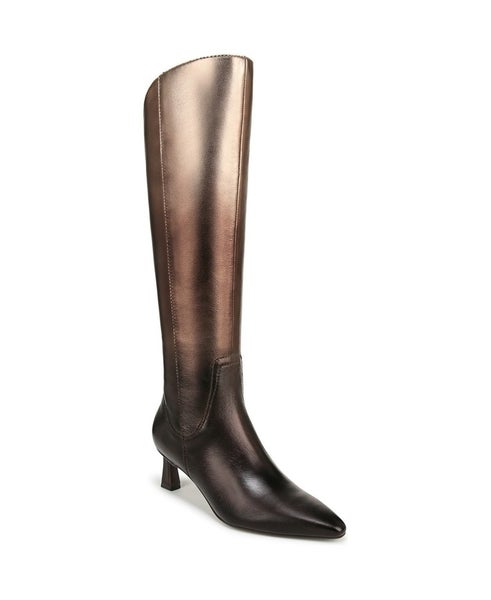 Naturalizer Deesha Boots Women US 10.5 Unity Metallic Leather Knee High HAWK3078