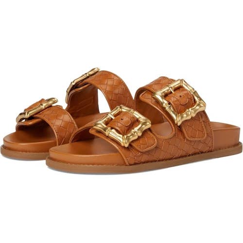 Schutz Enola S2156401290011 Sandals Women's US 8 Cuoio Leather Slide RHS7723