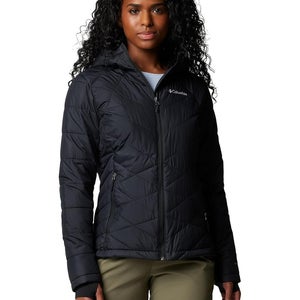 Columbia Heavenly Jacket Women's 3X Black Hooded Long Sleeve Full Zip DDR3178