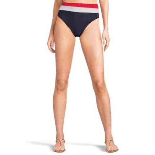 Beach Riot Heidi Bikini Bottom Women's Medium Multi Colorblock High Rise DDR2672