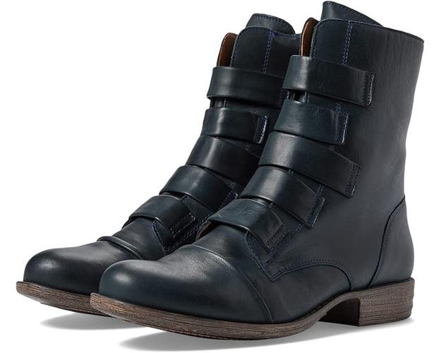 Miz Mooz Leighton Women's Size 10 B Ocean Leather Side Zipper Boots VER1496