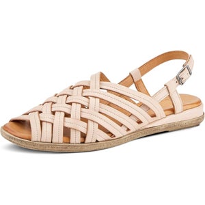 Spring Step Alverta Sandal Women 8.5 Beige Leather Square Toe Slingback ZOGG1140