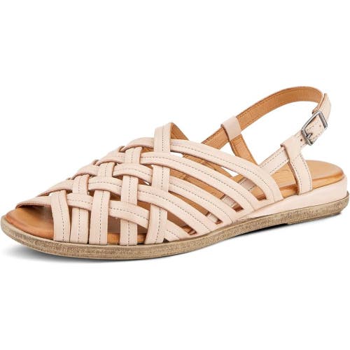 Spring Step Alverta Sandal Women 8.5 Beige Leather Square Toe Slingback ZOGG1140
