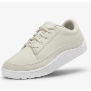 Allbirds Pacer Sneakers Women's 8 Beige Leather Lace Up Platform Shoes ZAP2261