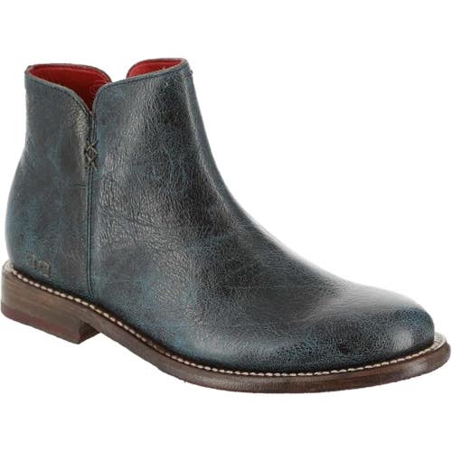 Bed|Stu Yurisa Boots Women's 12 Blue Black Leather Classic Ankle Booties ZAP1414