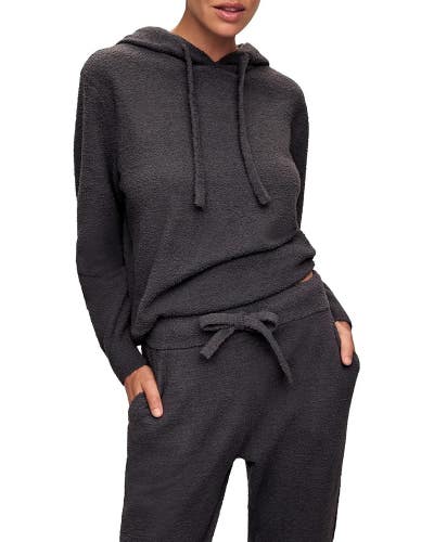 Eberjey Boucle Pants Womens Small Graphite Relaxed Fit Drawstring Jogger DDR2675