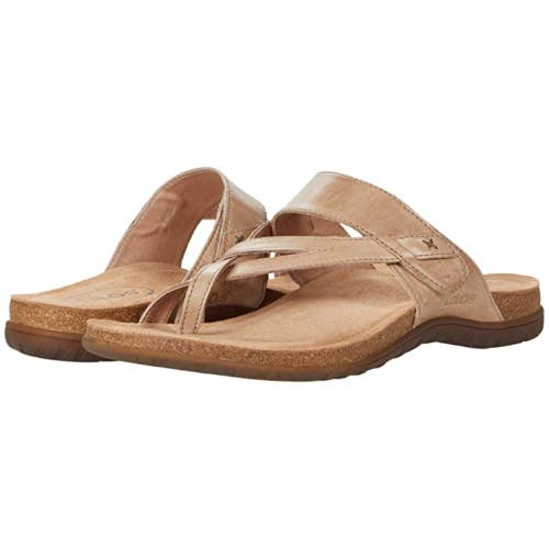 Taos Perfect Thong Women's 9 Stone Leather Toe Loop Arch Support Sandals VER1013