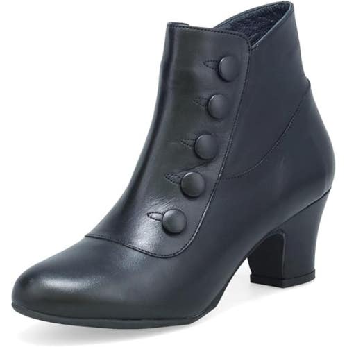 Miz Mooz Fredrick Boots Women's 9 Black Leather Almond Toe Ankle Bootie HTAT175
