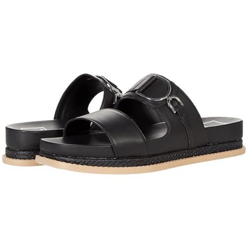 Dolce Vita Gunter Sandals Women's US 6.5 Black Open Toe Comfort Slip-On ZAP752