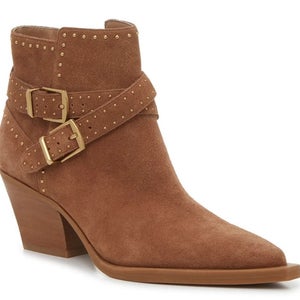 Dolce Vita Roland Boots Women's 7.5 Pecan Tan Pointed Toe Western Bootie ZAP2020