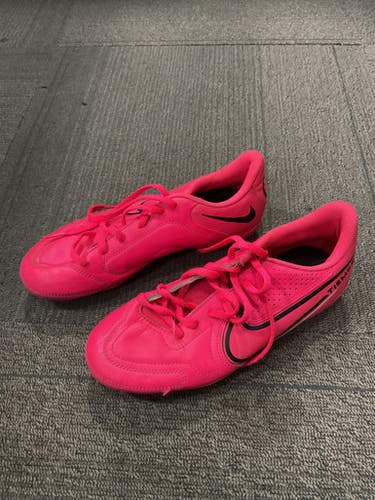 Used Nike TIEMPO CLEATS Soccer Cleats Pink Junior 06 11614-S000231666