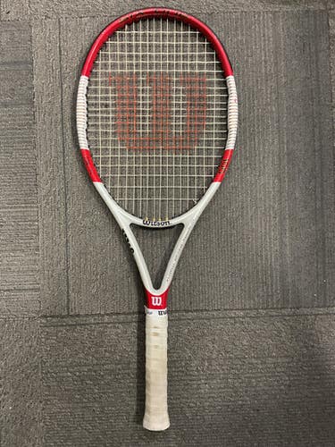 Used Wilson SIX ONE 100 TEAM Adult Tennis Racquet Red 4 1/2" 11614-S000231643