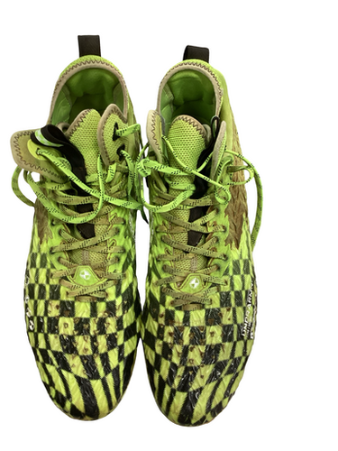 Used Under Armour CLONE Adult FB Cleats Green Senior 14 11613-S000177763