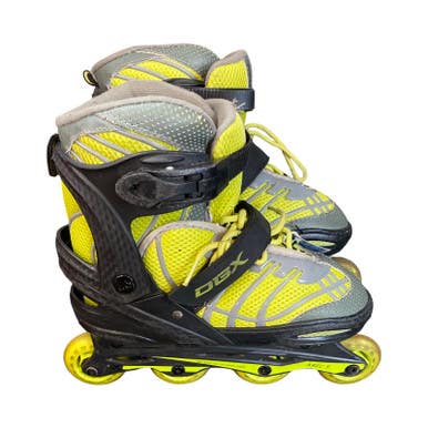 Used DBX ABEC 5 Junior Roller Quad Skates Yellow Adjustable 11883-S000157990