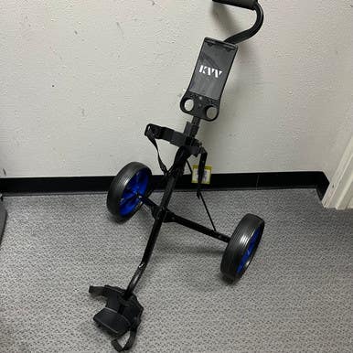 Used KVV 2 Wheel Golf Push Cart Black And Royal Blue 11855-S000199813