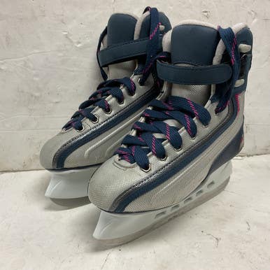 Used Jackson SOFTEC Girls Softboot Skate Navy Blue Junior 04 11855-S000199790