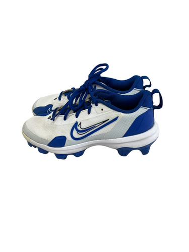 Used Nike Trout BB/SB Cleats White And Royal Blue Junior 04.5 11692-S000147079