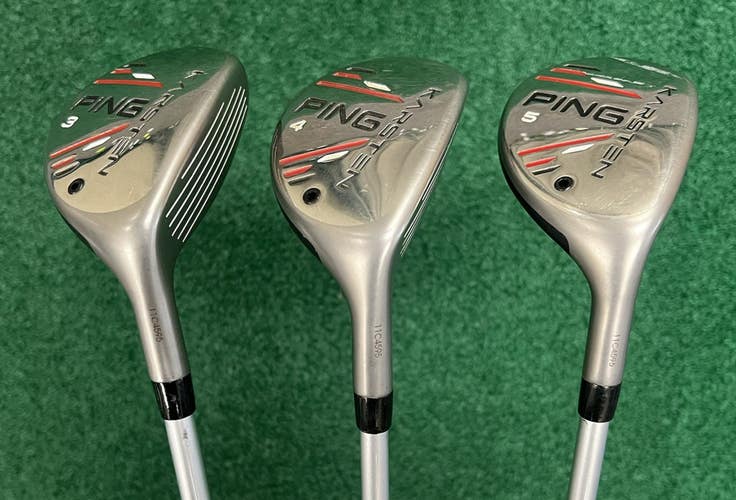 PING Karsten Hybrid Set 3H-4H-5H MRH Regular Flex Graphite Shafts w/HC's