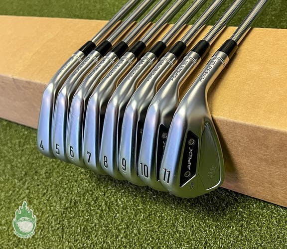 Used Callaway APEX CB Forged '24 Irons 4-11 KBS 120g Stiff Flex Steel Golf Set