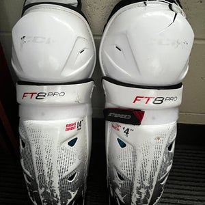 Senior CCM Jetspeed FT8 Pro 14" Shin Pads Pro Stock (Used)