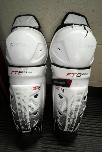 Senior CCM Jetspeed FT8 Pro 14" Shin Pads Pro Stock (Used)