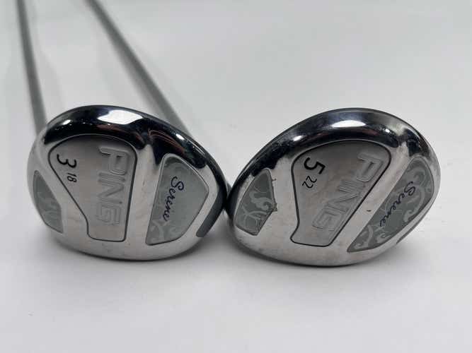 Ping Serene 3 & 5 Fairway Wood Set 18* 22* ULT210 Ladies Graphite Womens RH