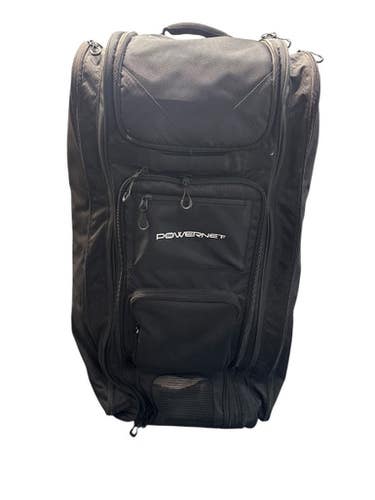 Used Powernet OPTIMUS CATCHERS BAG BB/SB Player Wheeled Bag Black 11835-S000205808