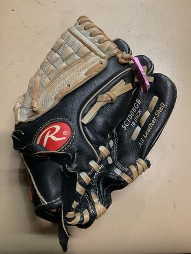 Used Rawlings SC100BGB BB/SB Glove RH Throw Black 10" 10743-C000466452