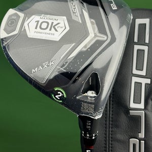 Cobra DS-Adapt MAX-K Driver 10.5* Stiff Flex Denali Red 50g w/ Cover NEW