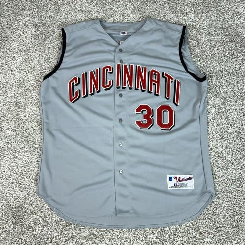 Vintage Cincinnati Reds Jersey Men 52 Sleeveless Russell Ken Griffey Jr Baseball