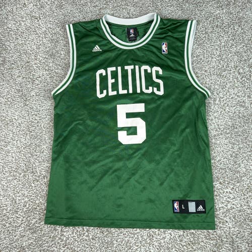 Boston Celtics Jersey Mens Large Green NBA Basketball Kevin Garnett 5 Adidas