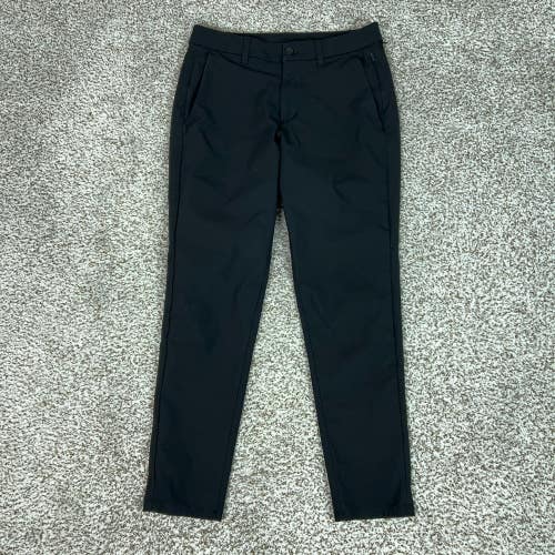 Lululemon Pants Mens 30x29 Black Commission Slim Chino Golf Stretch Zip Pocket