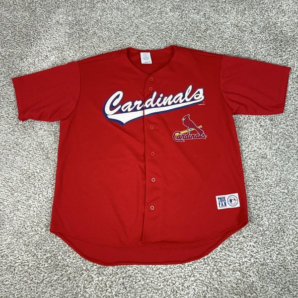 Vintage St Louis Cardinals Jersey Mens XL Red MLB Baseball True Fan Mark McGwire