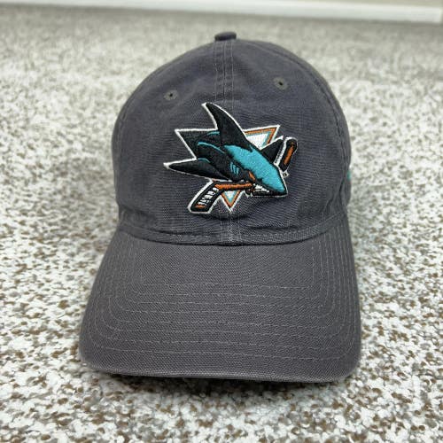 San Jose Sharks Hat Cap Strap Back Mens One Size Gray NHL Hockey New Era Dad