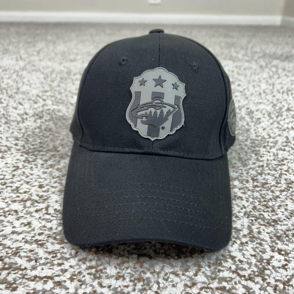 Minnesota Wild Hat Cap Strap Back Mens One Size Black NHL Hockey Logo Patch Dad