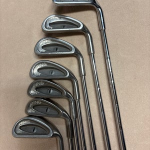 Men's Ping Eye Right Handed Iron Set Uniflex 7 Pieces Steel Shaft (Used)