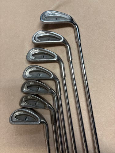 Men's Ping Eye Right Handed Iron Set Uniflex 7 Pieces Steel Shaft (Used)