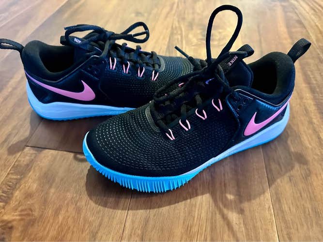 Black Unisex Size M 6.5 (W 7.5) Adult Nike Zoom HyperAce 2 Shoes (Used)