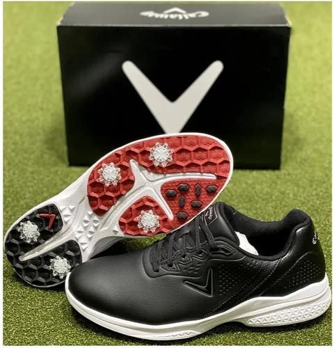 Callaway Solana TRX V2 Waterproof Golf Shoes Size 9.5 Medium (D) Black/Red NEW
