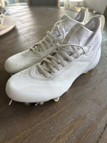 Men's Size M 8.5 (W 9.5) Adidas adizero Impact Mid Top All White (Used)