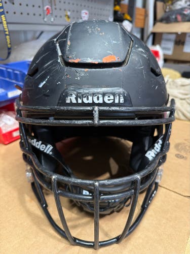 USED RIDDELL FLEX ADULT HELMET - LARGE - FLAT BLACK