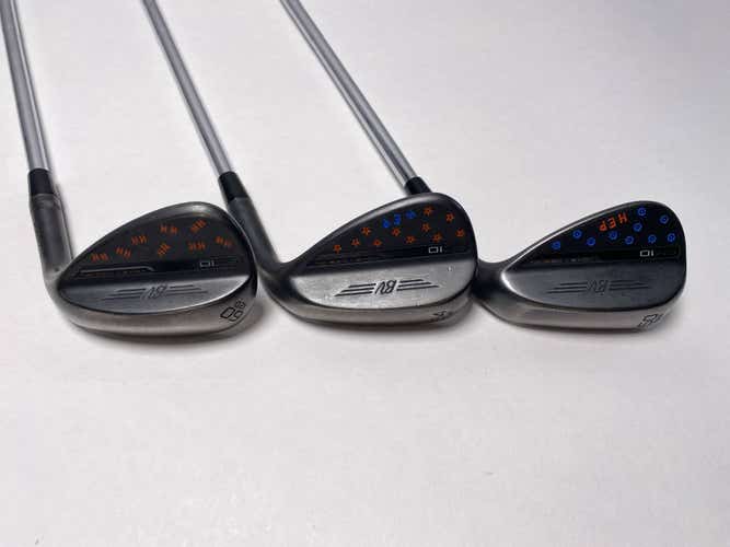 Titleist Vokey SM10 Jet Black Wedge Set 50* 8 54* 14 | 60* 12 DG S300 Stiff RH