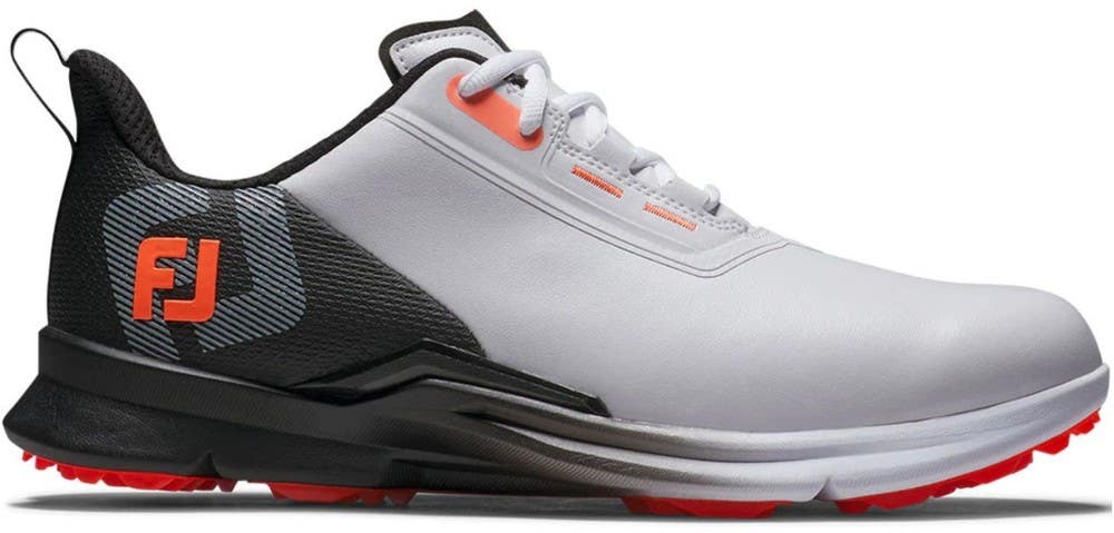 FootJoy FJ Fuel Mens Spikeless Golf Shoes Size 12 Medium Black/White/Coral NEW