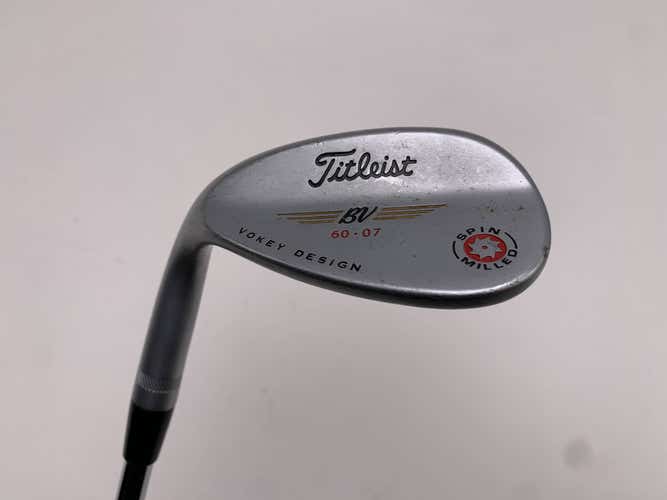 Titleist Vokey Spin Milled Chrome 2009 Lob Wedge LW 60* 7 Bounce Wedge LH