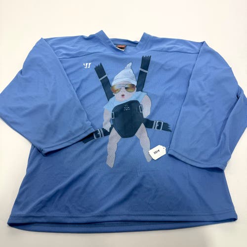 Used Baby Blue Warrior Hangover Baby Jersey | Goalie Cut Large | A102