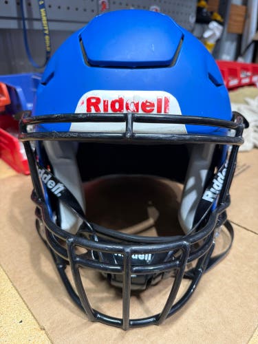 USED RIDDELL FLEX ADULT HELMET - MEDIUM - FLAT ROYAL BLUE