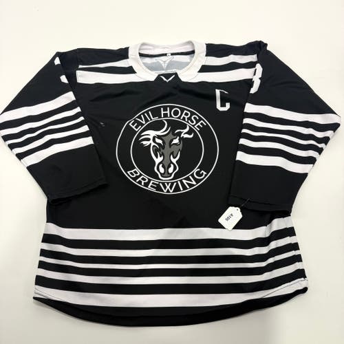 Used Black and White Verbero Evil Horse Brewing Jersey | Large | A105