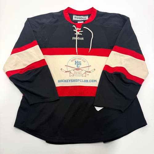 Used Black/Red/Cream Reebok Hockey Shop Club Jersey | Large | A103